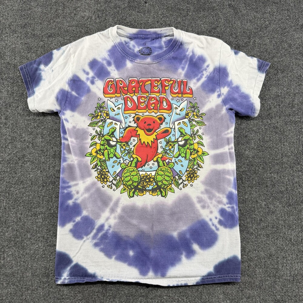 Grateful Dead Shirt Mens Small Purple Tie Dye Ripple Junction Graphic Tee